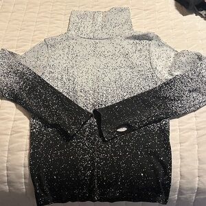 Zella Monochrome Speckled Turtleneck Sweater